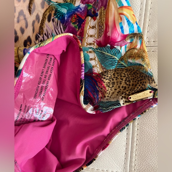 NWT $429 Camilla Mergorou Bandeau one Piece Ring Trim Size S Crystal Leopard - Picture 7 of 15